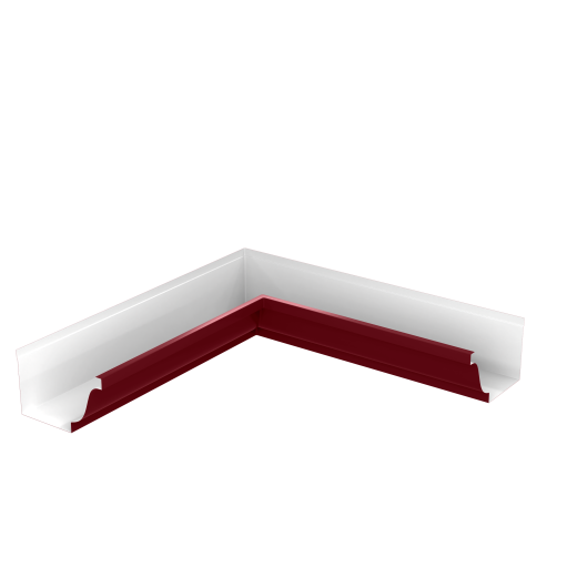 Угол желоба наружный 120*86 Вишня (RAL3005)