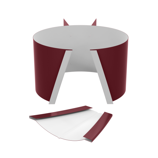 крепл. трубы + замок 150 мм Вишня (RAL3005)