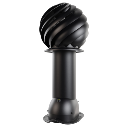 Роторная вентиляция VIOTTO Turbo для металлочерепицы "Монтерей" и "Супермонтеррей" Глубокий черный (RAL 9005)