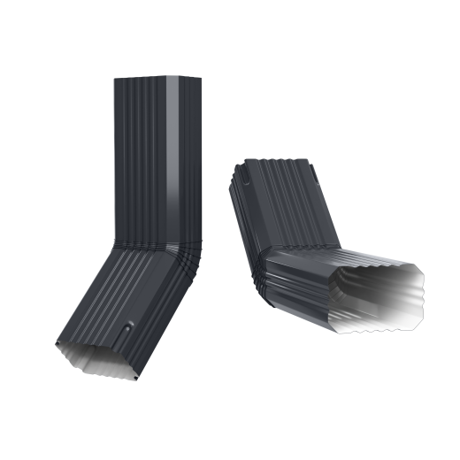 Колено/отмет 102*76 Графитно серый (RAL7024)