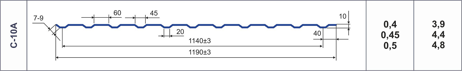 Профнастил с-10