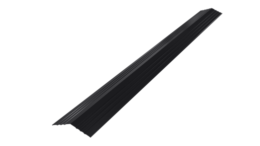 Коньковая планка "Каскад" 200*200 Глубокий черный (RAL9005) 1250 мм