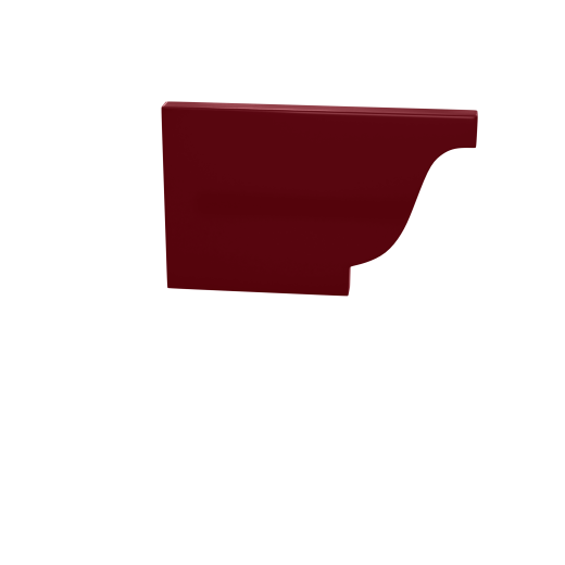 Заглушка желоба 120*86 левая Вишня (RAL3005)