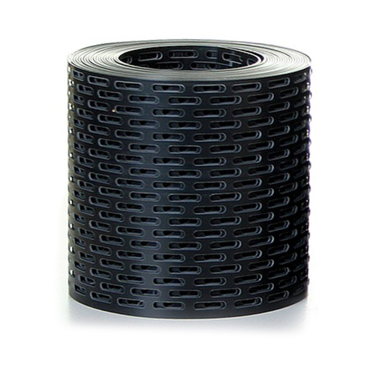 Лента карнизная BORGE, вентиляционная 100мм*5м ПВХ Черный (RAL 9005)