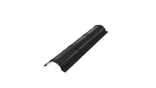 Коньковая планка "Монтеррей" Радиус 105, высота 95 Глубокий черный (RAL9005) 1250 мм