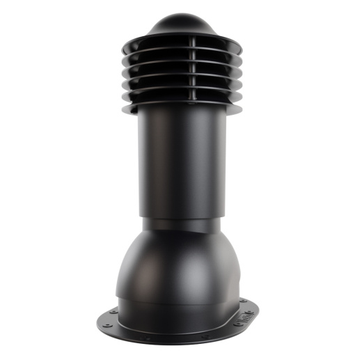 Труба вентиляционная для готовой мягкой и фальцевой кровли Глубокий черный (RAL 9005)